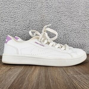 Tretorn White Purple‎ Accent Sneakers Women's Size 7.5 Casual Tennis Shoes